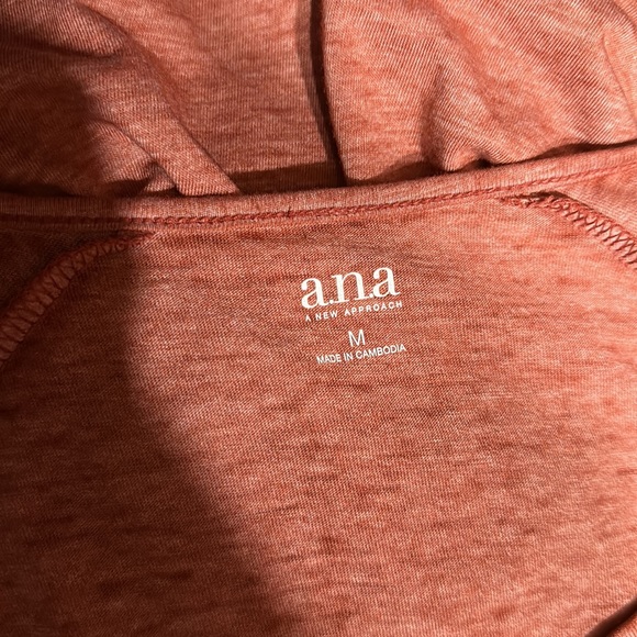 A.N.A V Neck Cold Shoulder Long Sleeve Coppery Colored Top - Picture 8 of 9